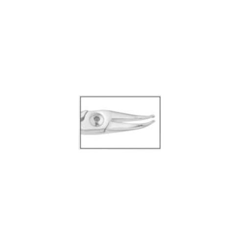 Angled how plier efficient utility plier with serrated beaks for a firm grip