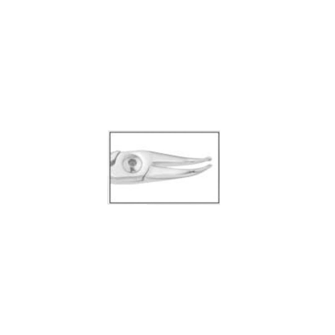 Angled how plier efficient utility plier with serrated beaks for a firm grip