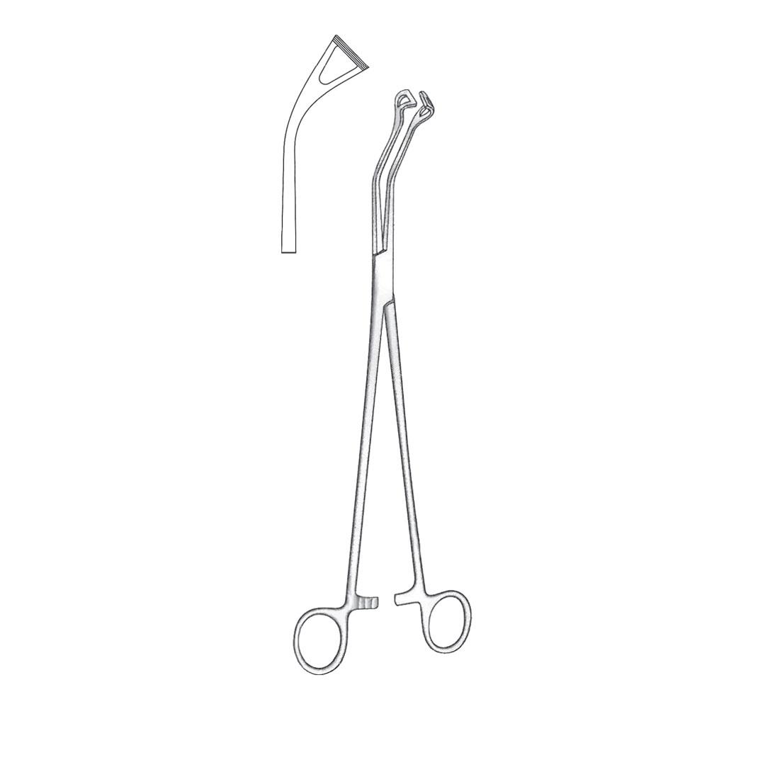 BABCOCK TISSUE AND ORGAN HOLDING FORCEPS ANGLED
