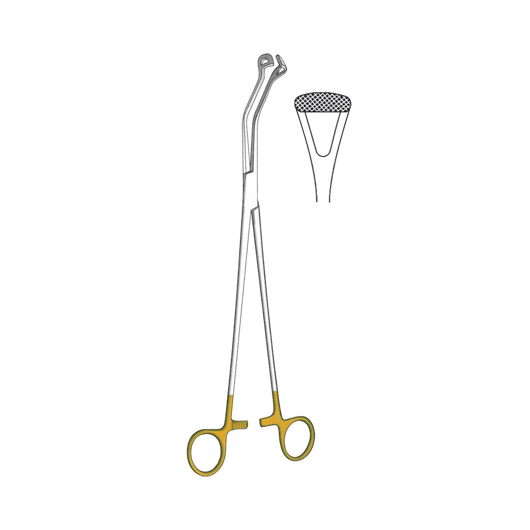 BABCOCK TISSUE AND ORGAN HOLDING FORCEPS ANGLED 45 Normal profile TC GOLD