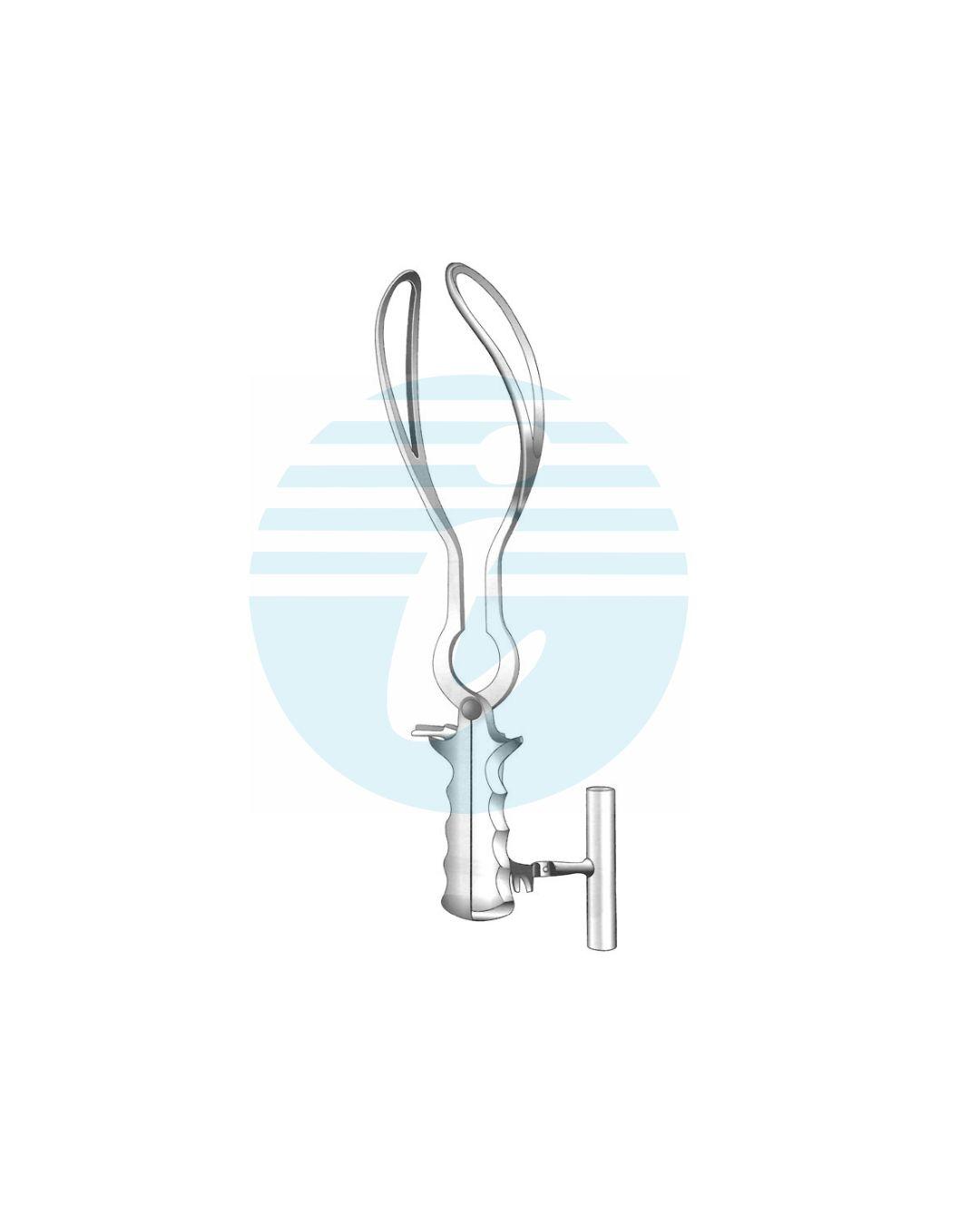 BARNES-NEVILLE OBSTETRICAL (MIDWIFERY) FORCEPS With traction handle