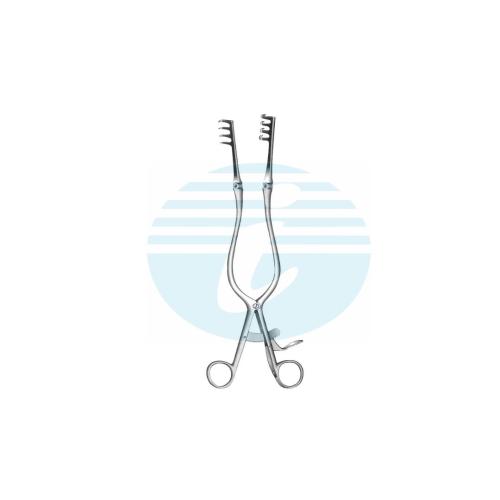 BECKMANN Wound Spreaders Self-retaining 4:4 teeth Sharp