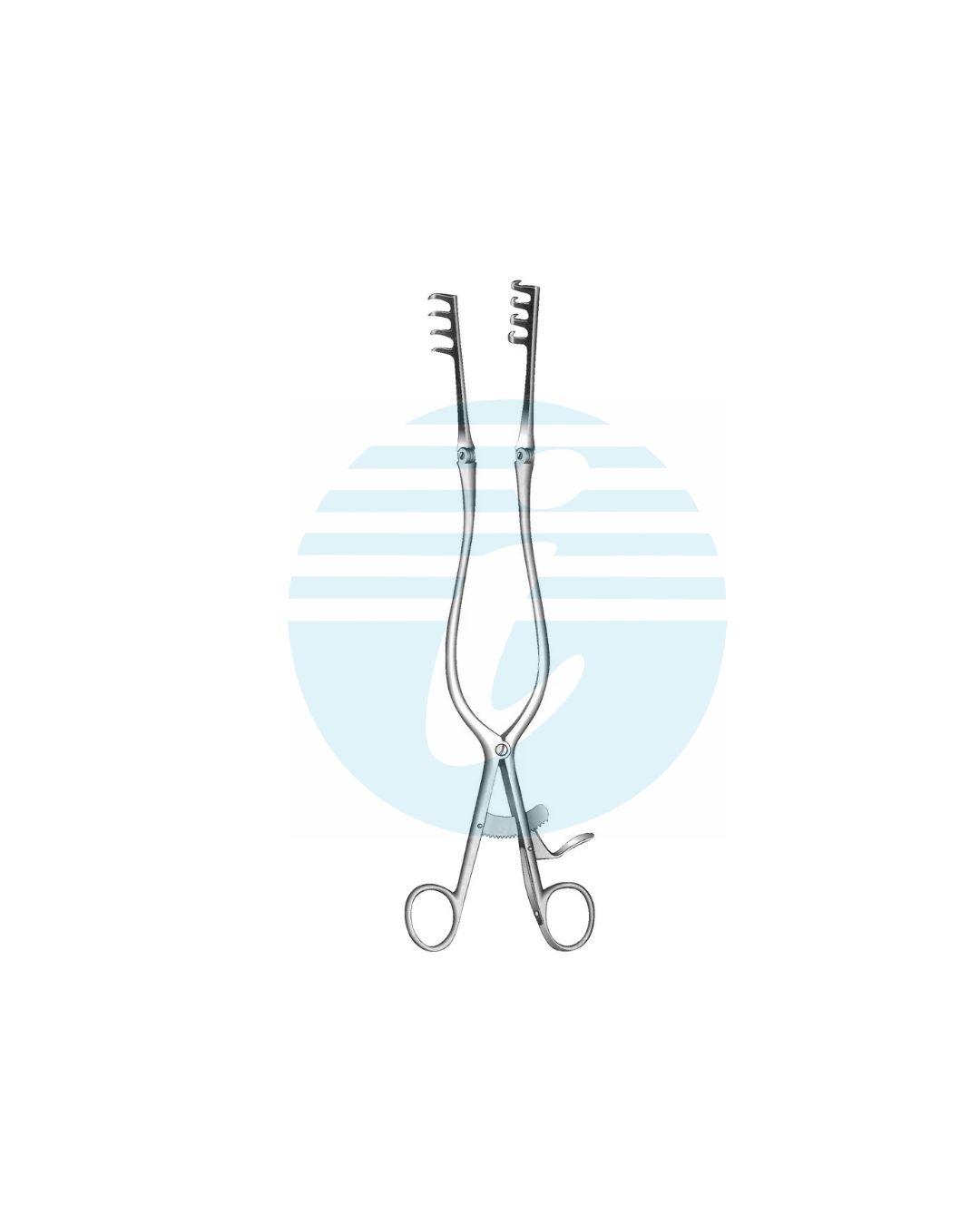 BECKMANN Wound Spreaders Self-retaining 4:4 teeth Sharp