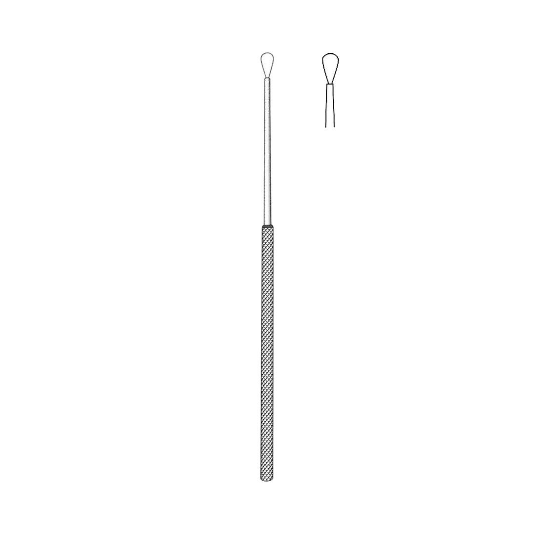 BILLEAU TYMPANUM NEEDLES CURETTES AND SCOOP Ear loop