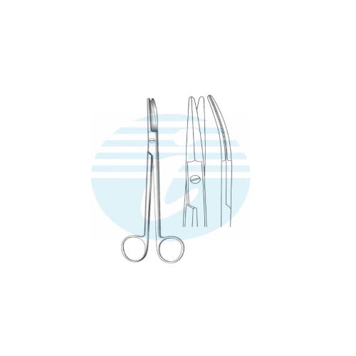 BOETTCHER TONSIL AND NASAL SCISSORS Round tip, curved Beveled blades