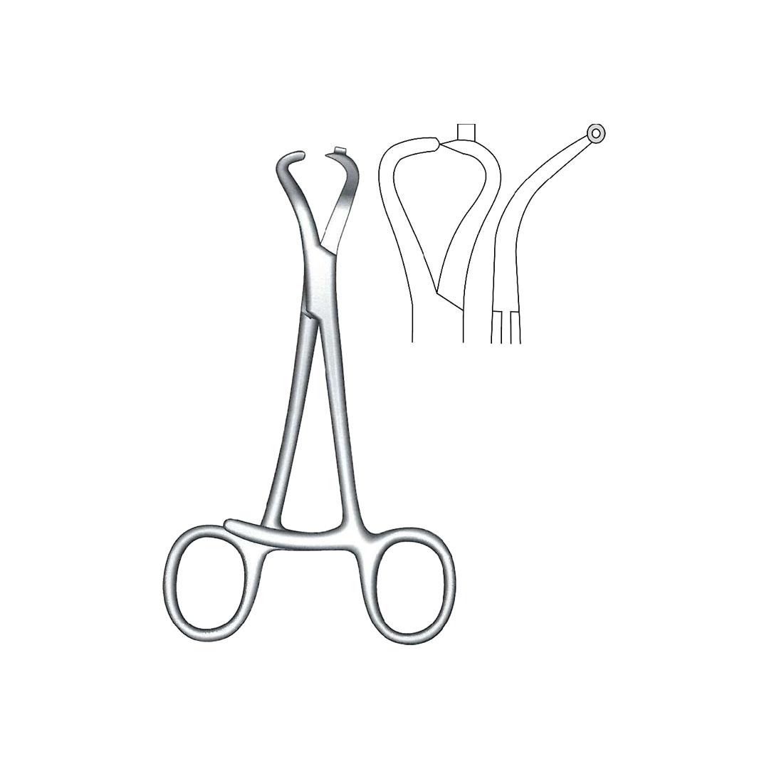 BONE HOLDING & REDUCTION FORCEPS Bone holding forceps Curved with  k-wire guide