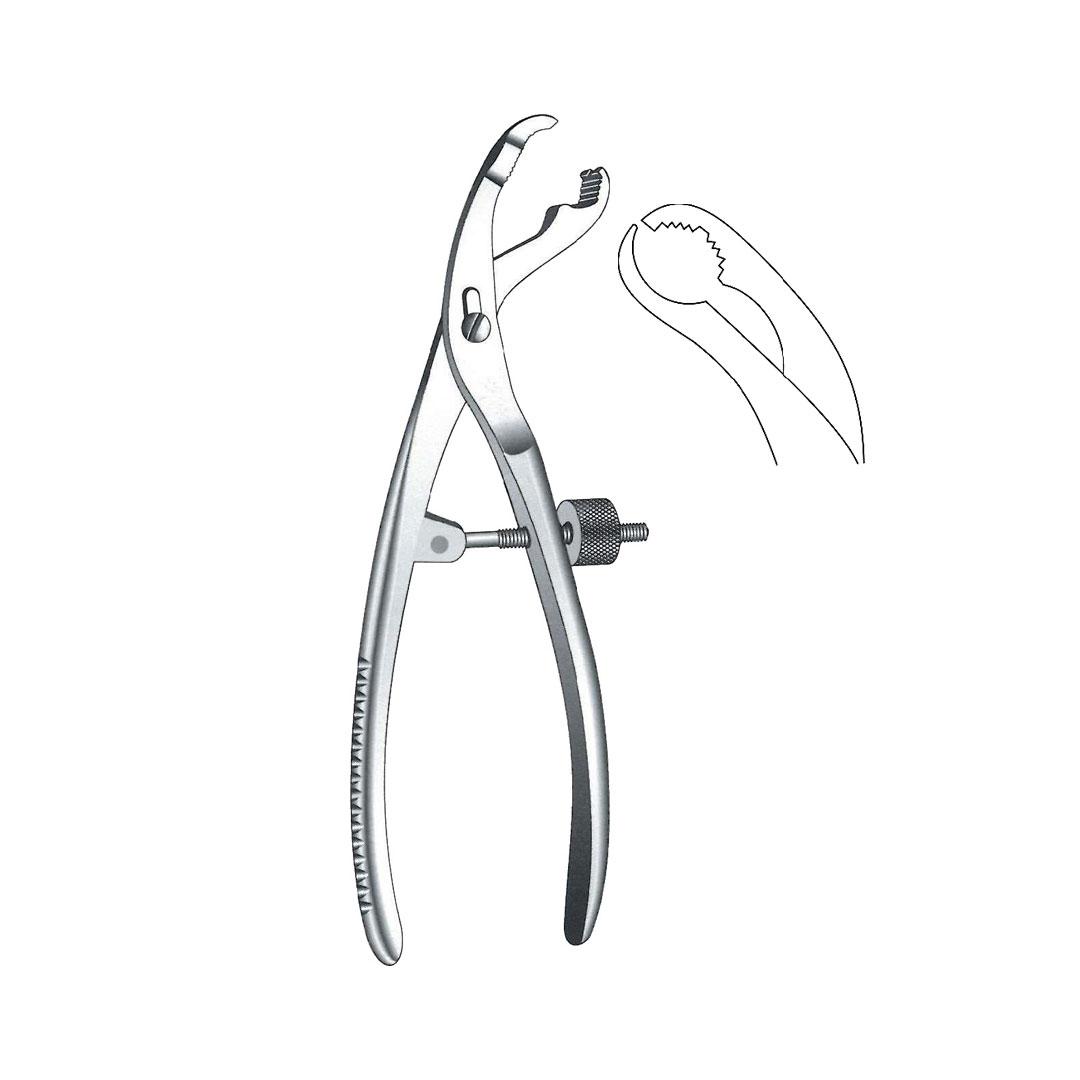 BONE HOLDING FORCEPS With thread fixation  Reverse jaws