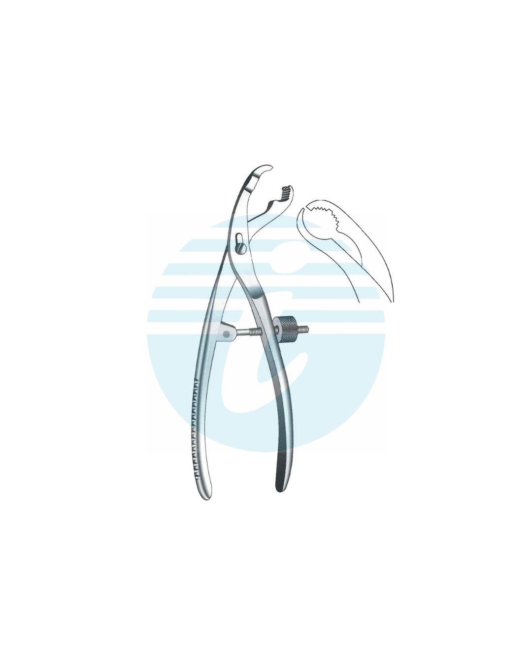 BONE HOLDING FORCEPS With thread fixation  Reverse jaws