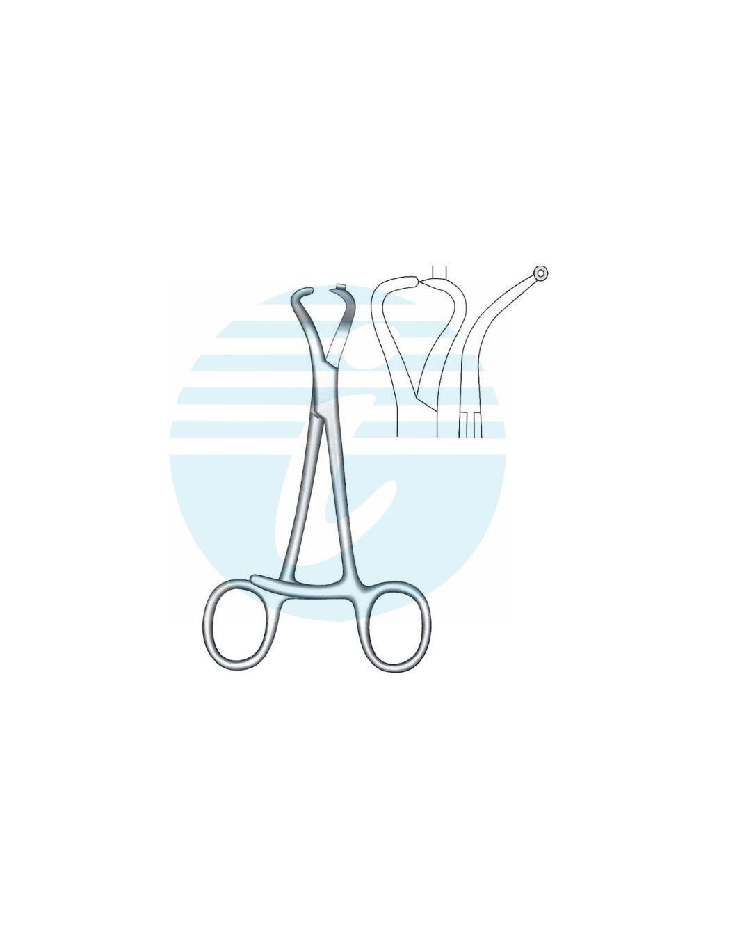 BONE HOLDING & REDUCTION FORCEPS Bone holding forceps Curved with  k-wire guide