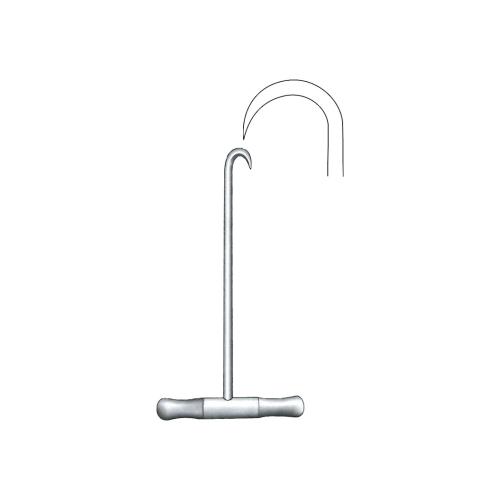 BONE HOOKS 18 x 21 mm Sharp with T-handle large for femurs