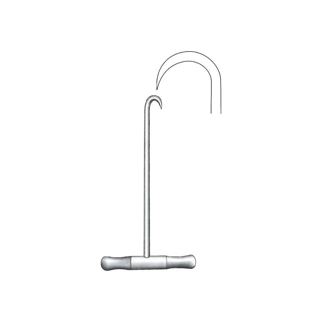 BONE HOOKS 18 x 21 mm Sharp with T-handle large for femurs