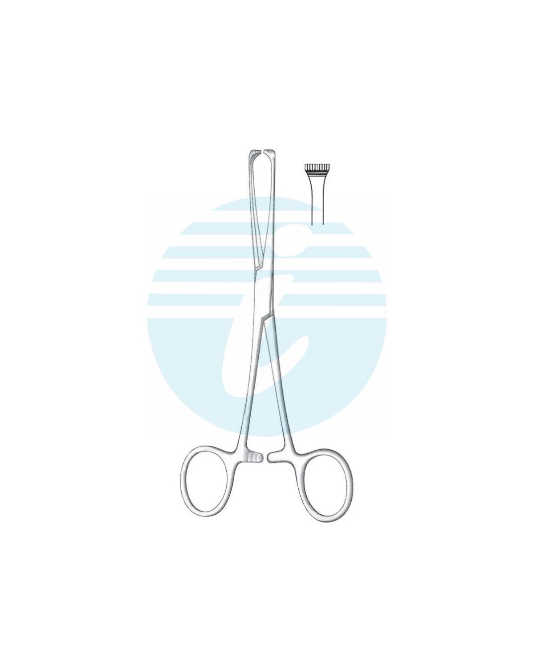 BOYS-ALLIS TISSUE AND ORGAN HOLDING FORCEPS 7:8 TEETH