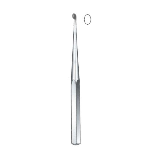 BRUN BONE CURETTES Straight  With Solid hexagonal handle