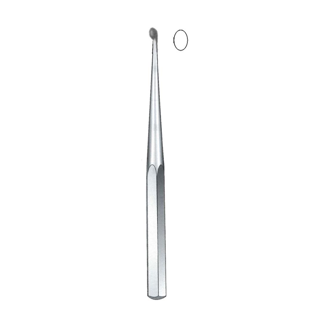 BRUN BONE CURETTES Straight  With Solid hexagonal handle