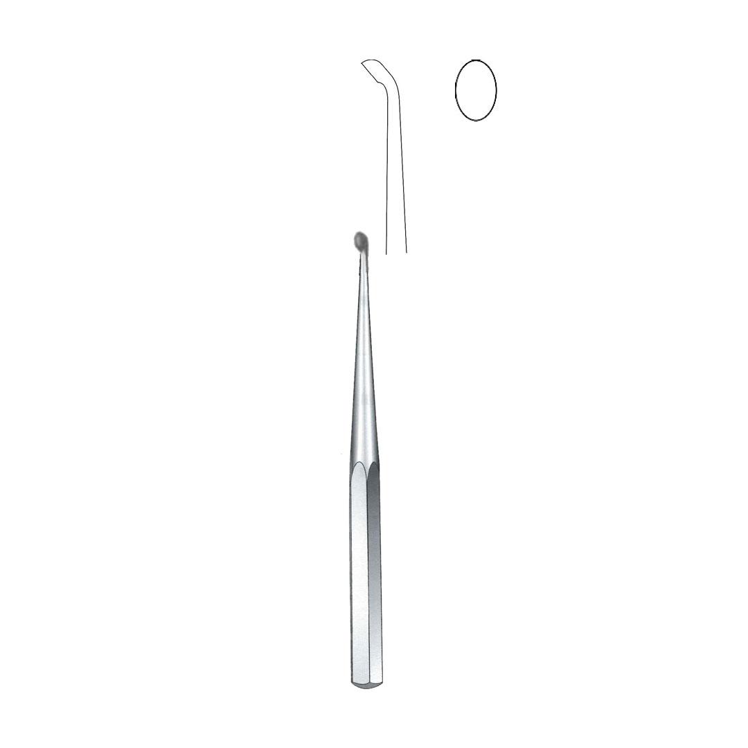 BRUN BONE CURETTES Straight With Solid hexagonal handle