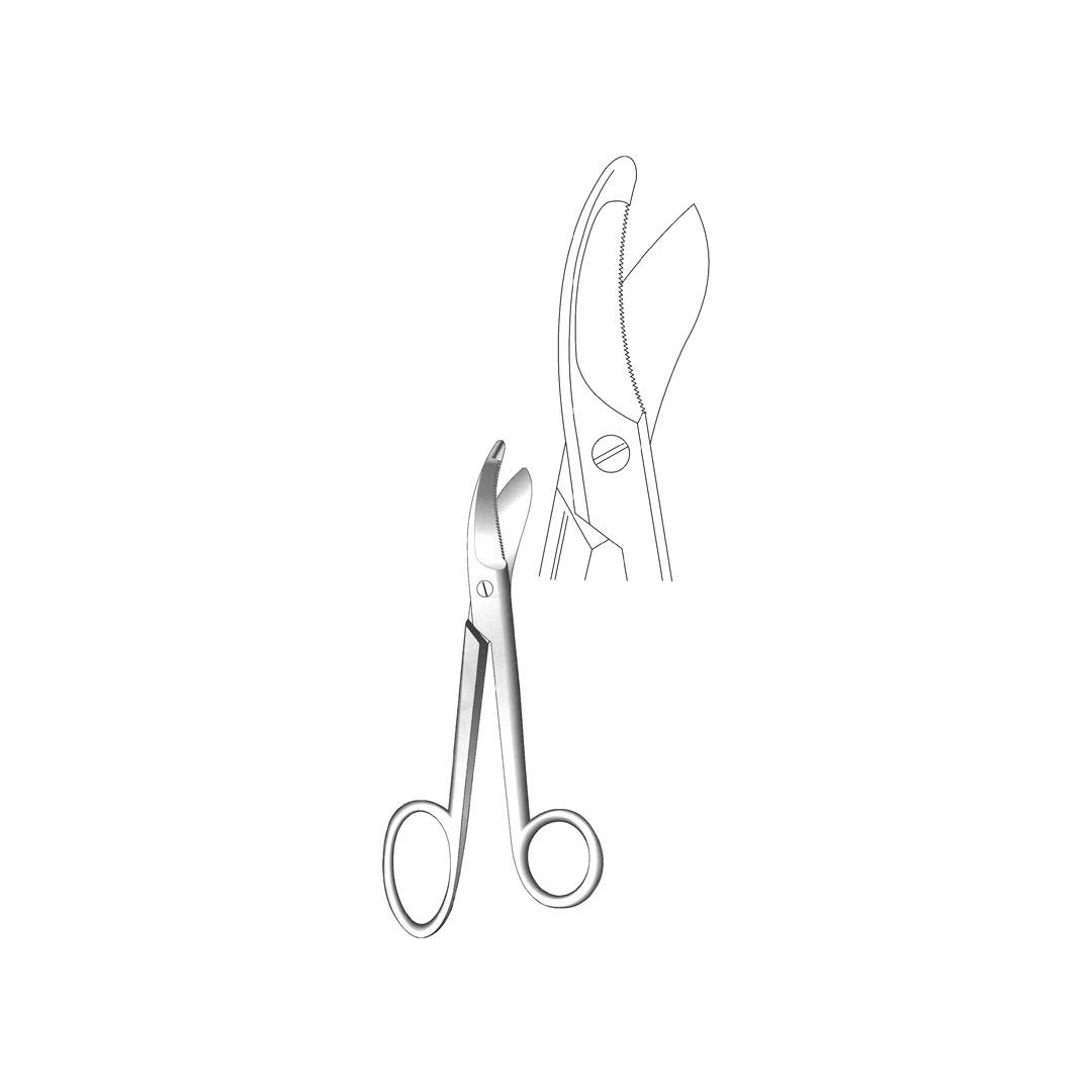BRUNS BANDAGE SCISSORS Closed Shanks serrated