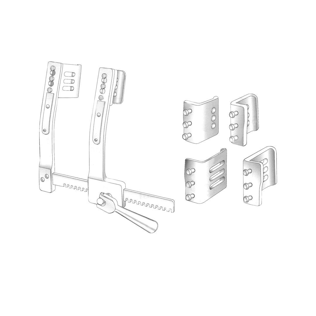 BURFORD RIB SPREADERS 2 pairs of blades Spreading