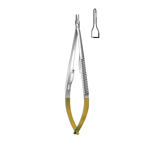CASTROVIEJO NEEDLE HOLDERS TC GOLD Extra delicate with lock