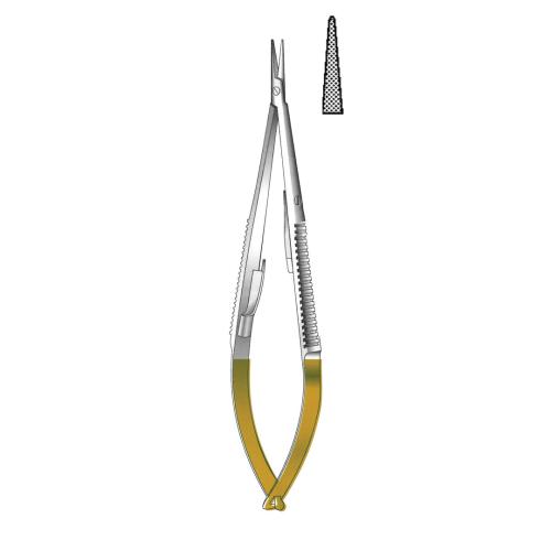 CASTROVIEJO NEEDLE HOLDERS TC GOLD Micro profile With lock