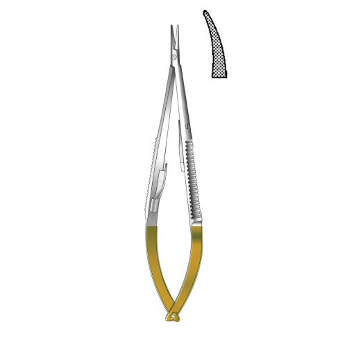 CASTROVIEJO NEEDLE HOLDERS TC GOLD Micro profile With lock