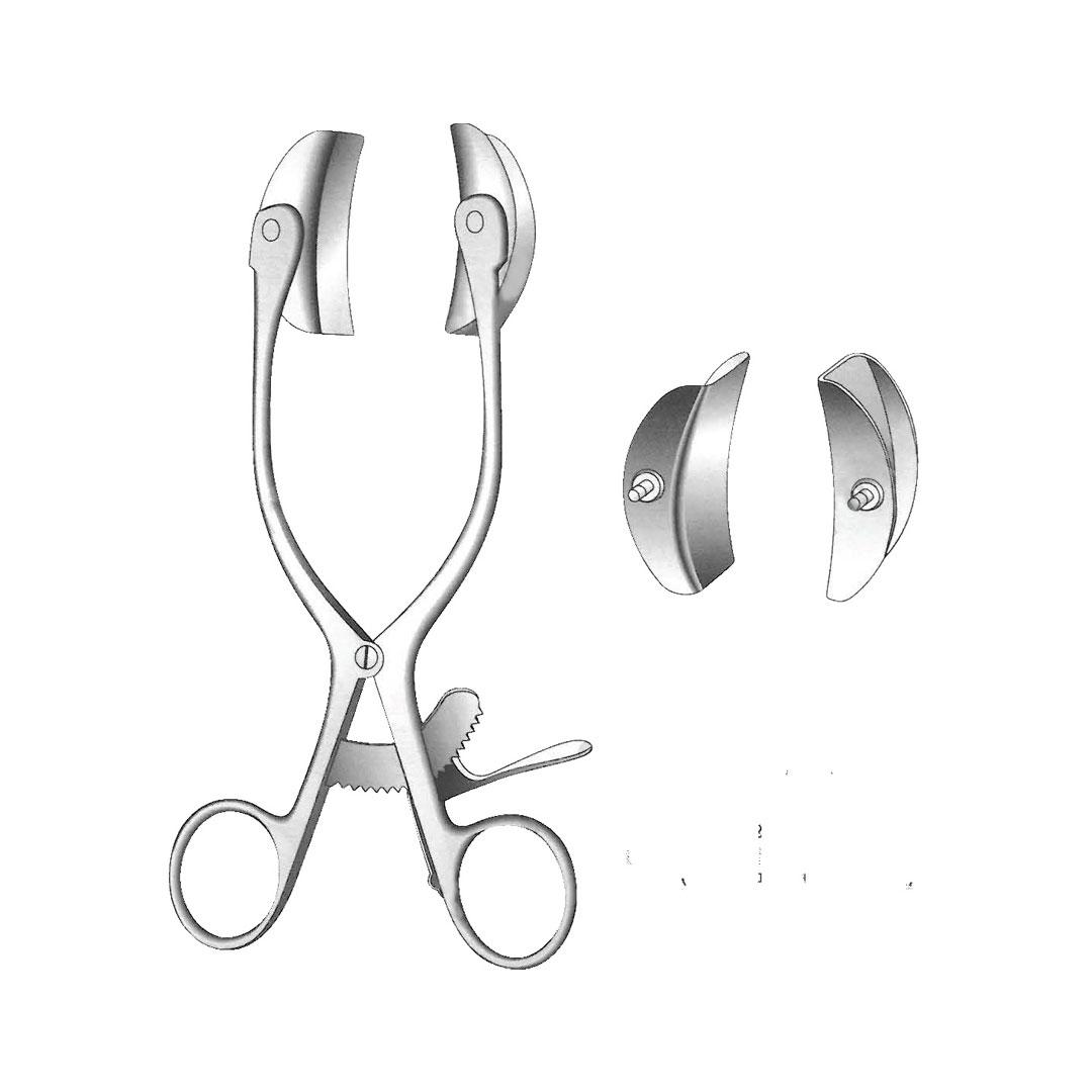 COLLIN BABY Abdominal Retractors with 2 lateral blades18 x 40 mm& 27x 40 mm