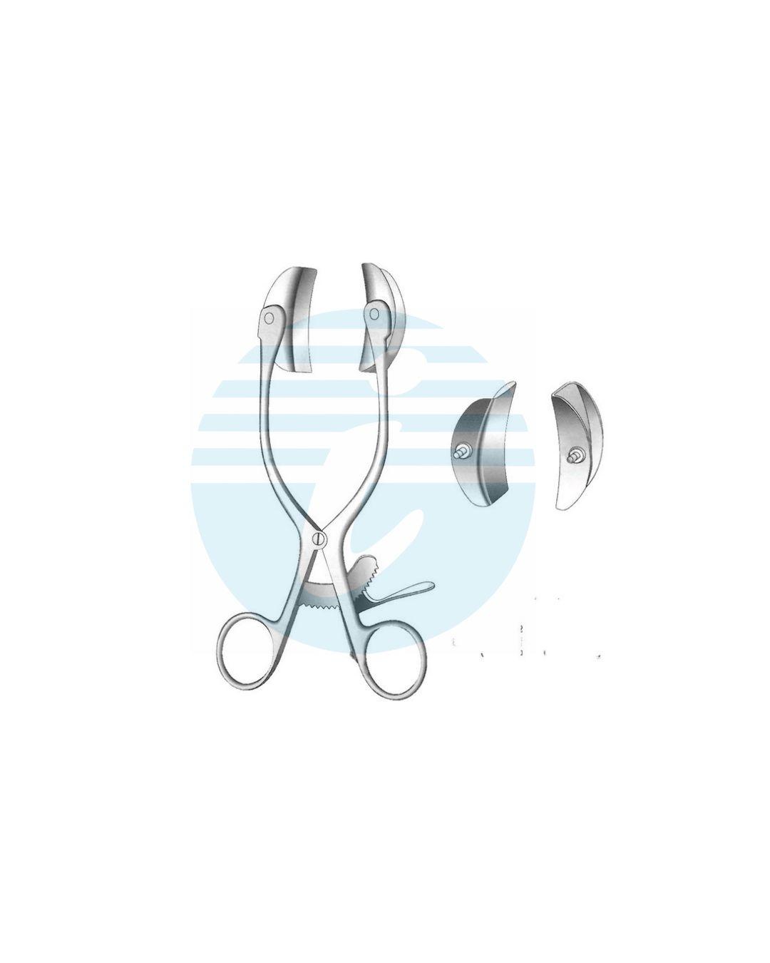 COLLIN BABY Abdominal Retractors with 2 lateral blades18 x 40 mm& 27x 40 mm