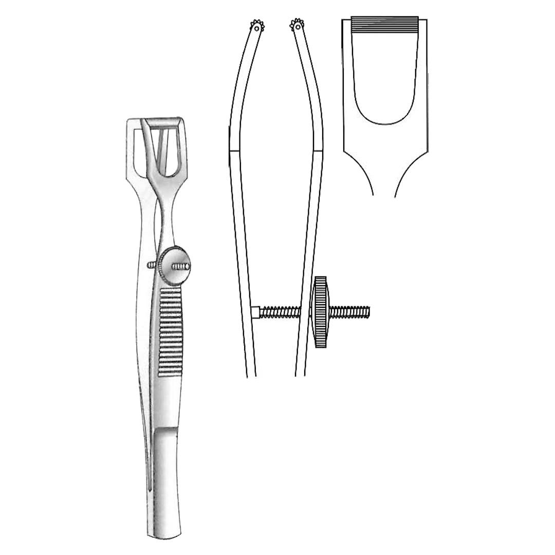 COTTLE RHINOLOGY 12 mm wide columella forceps