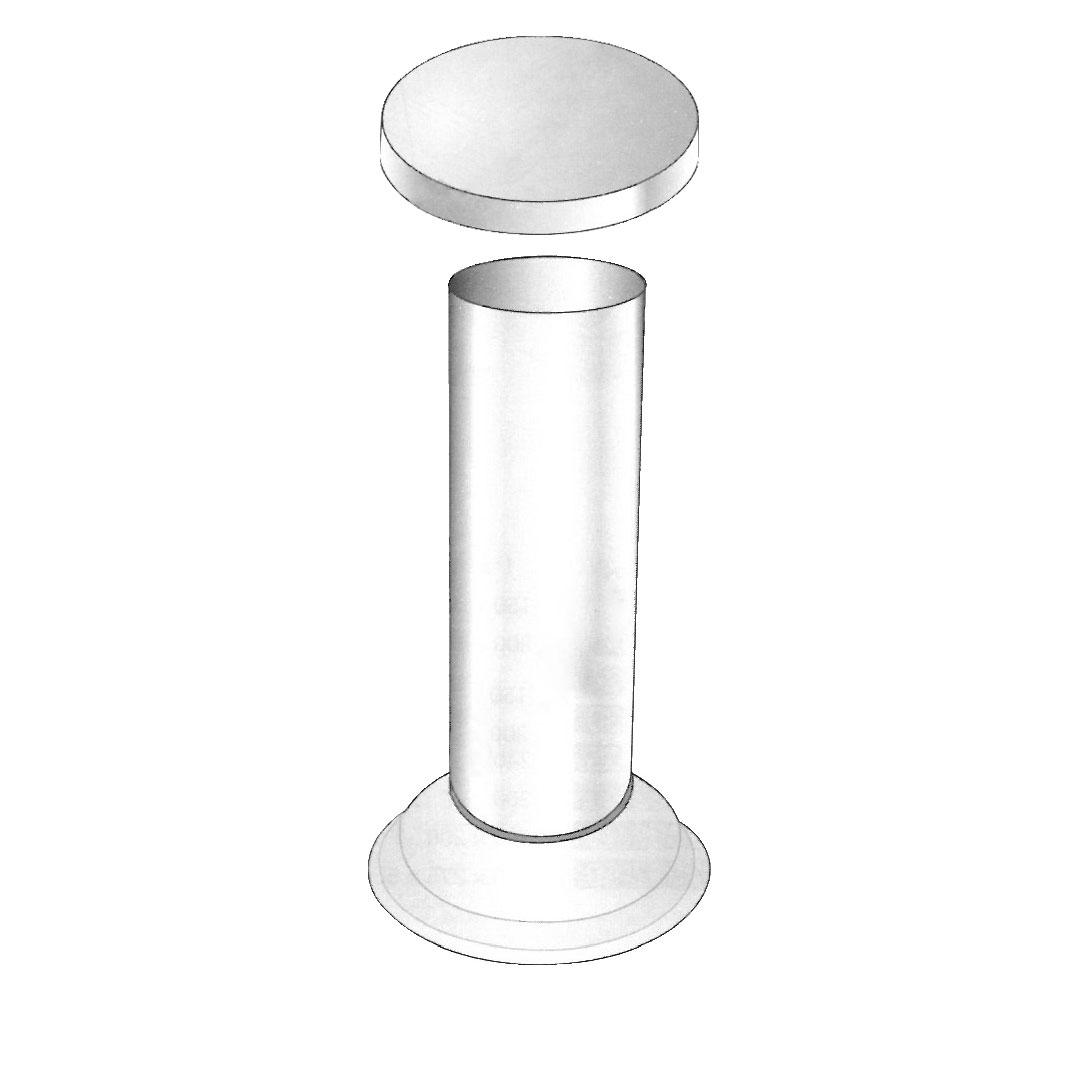 COTTON DISPENSER WASTE COTTON COLLECTOR METAL JAR Jar with lid