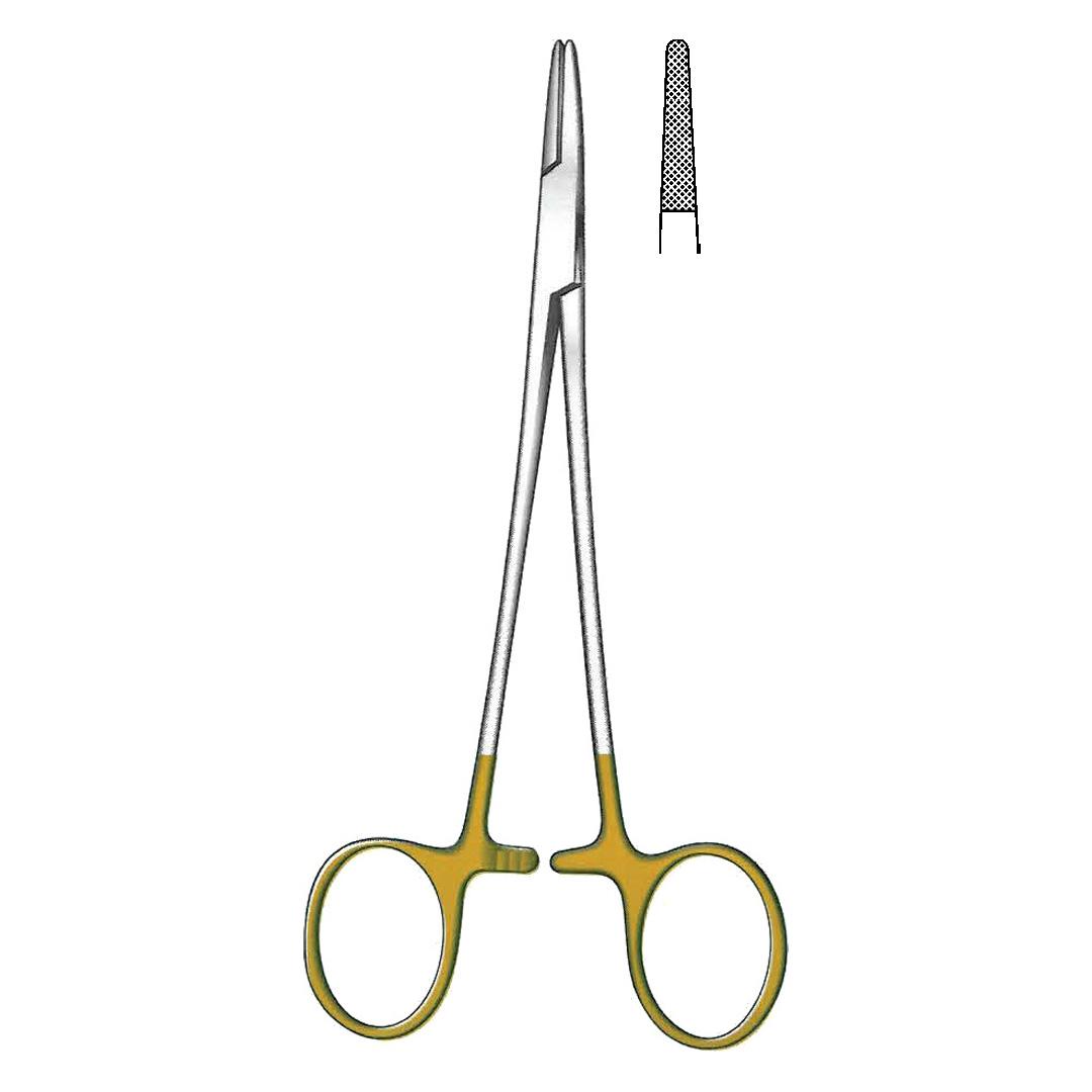 CRILE-WOOD NEEDLE HOLDERS TC GOLD 0.4 Mini profile