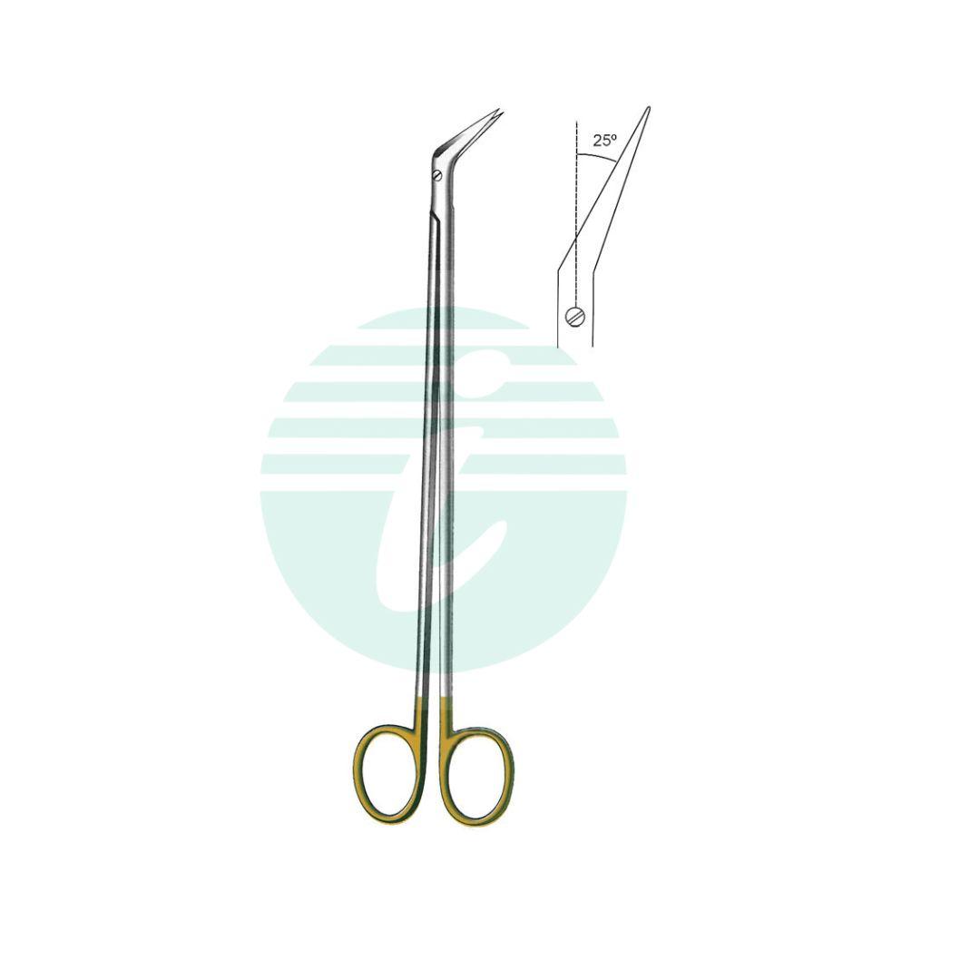 DE BAKEY POTSS-SMITH SCISSORS WITH TUNGSTEN CARBIDE INSERTS 25°