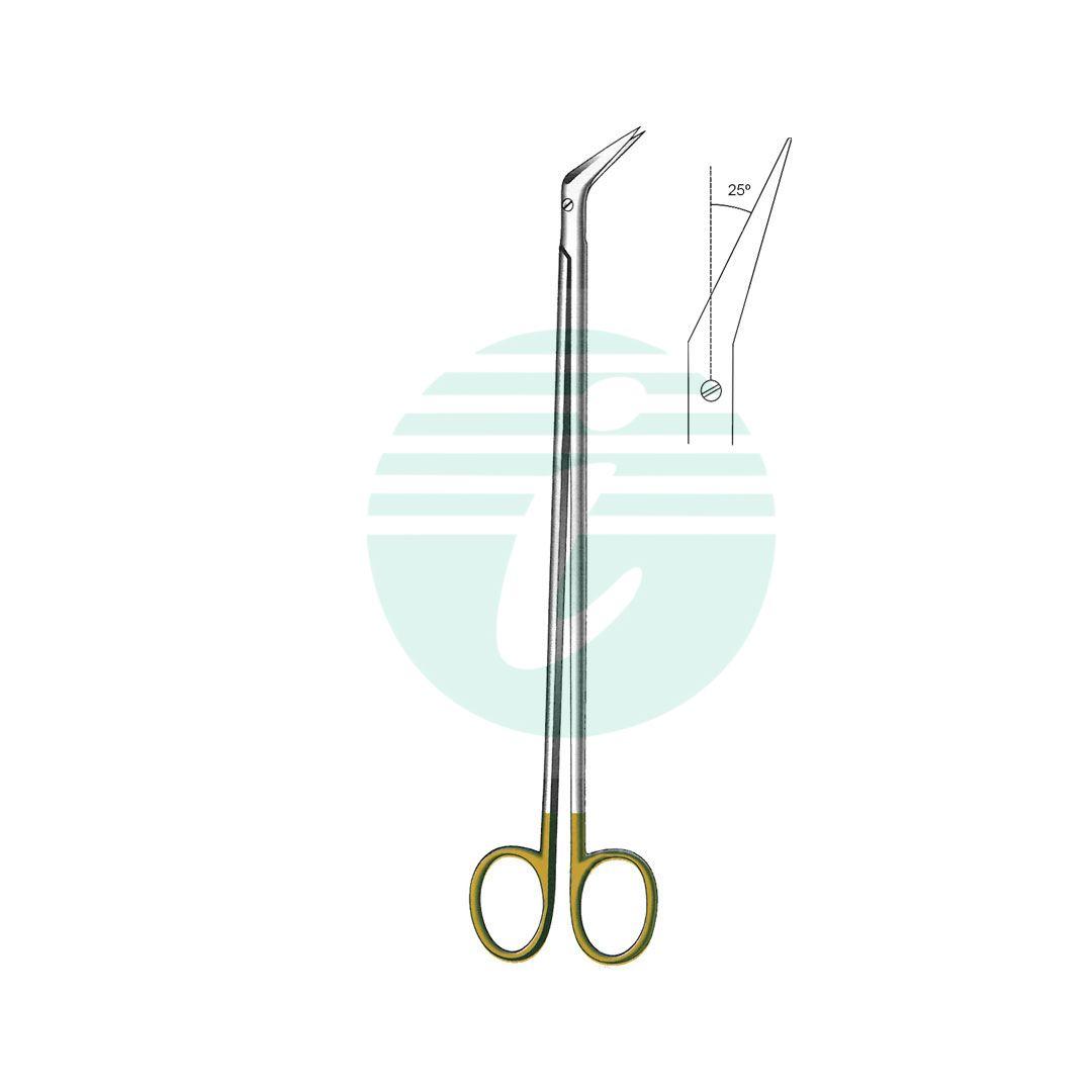 DE BAKEY POTSS-SMITH SCISSORS WITH TUNGSTEN CARBIDE INSERTS 25°
