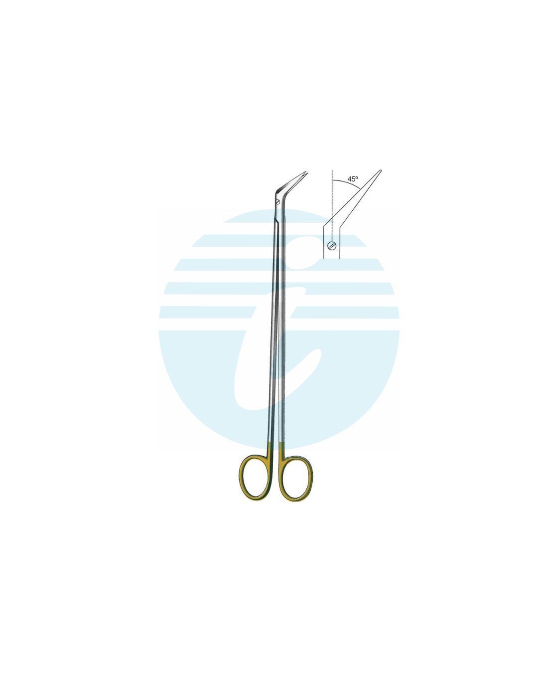 DE BAKEY POTSS-SMITH SCISSORS WITH TUNGSTEN CARBIDE INSERTS 45°