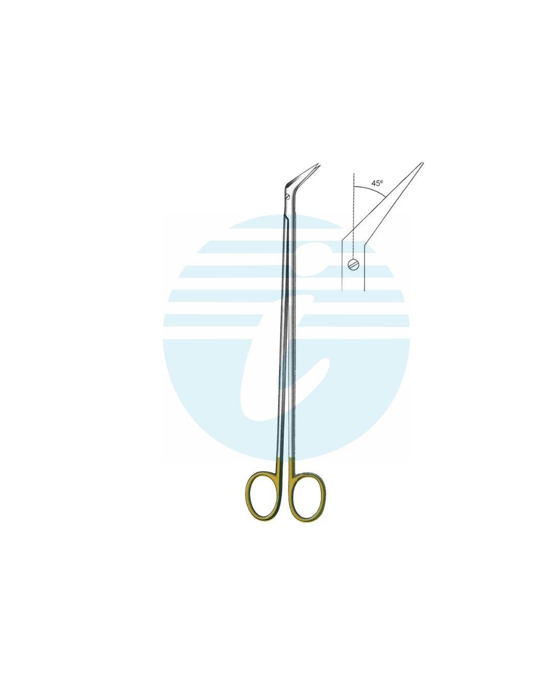 DE BAKEY POTSS-SMITH SCISSORS WITH TUNGSTEN CARBIDE INSERTS 45°