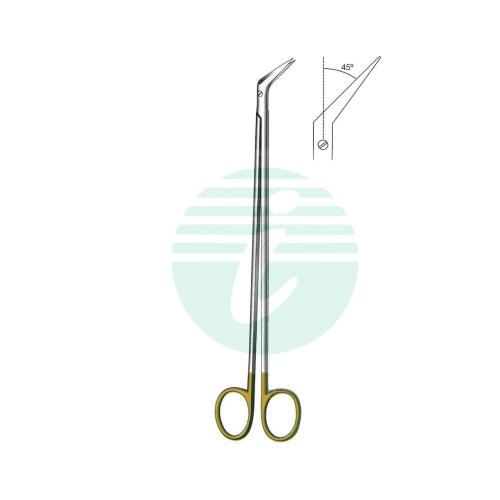 DE BAKEY POTSS-SMITH SCISSORS WITH TUNGSTEN CARBIDE INSERTS 45°