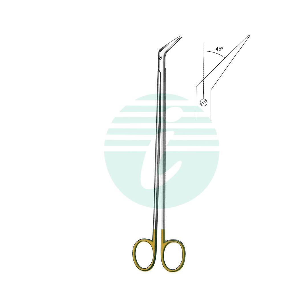 DE BAKEY POTSS-SMITH SCISSORS WITH TUNGSTEN CARBIDE INSERTS 45°