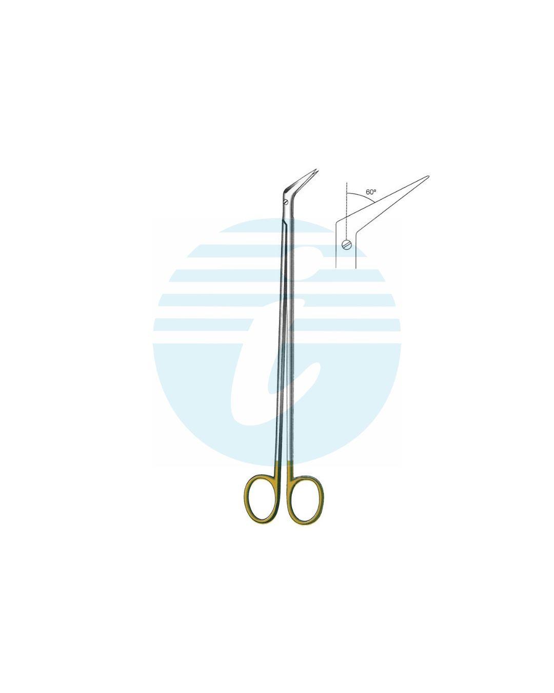 DE BAKEY POTSS-SMITH SCISSORS WITH TUNGSTEN CARBIDE INSERTS 60°