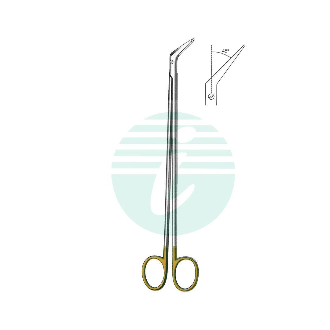 DE BAKEY POTSS-SMITH SCISSORS WITH TUNGSTEN CARBIDE INSERTS 60°