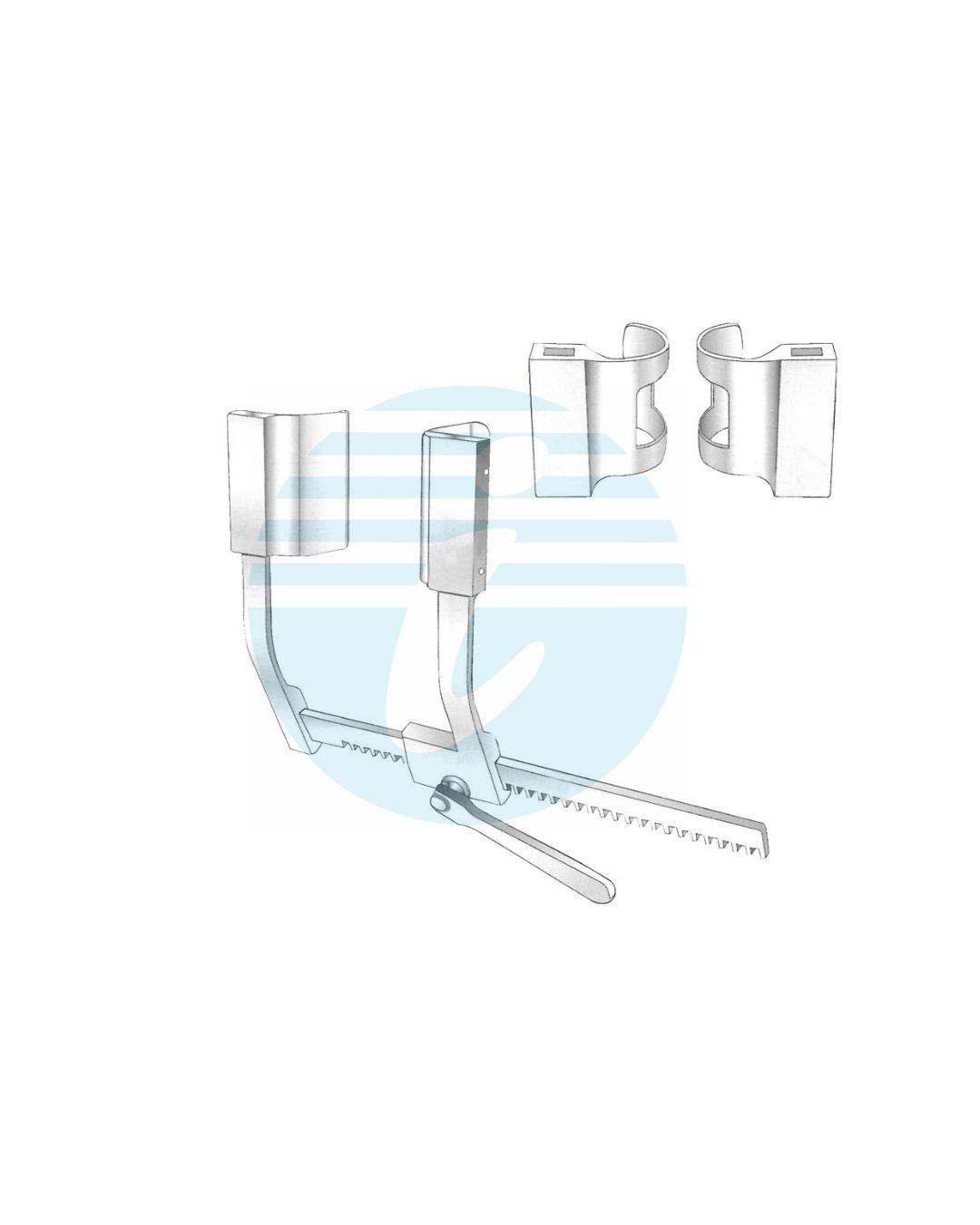 DEBAKEY RIB RETRACTORS Set of 1 retractor & 5 pairs of blades