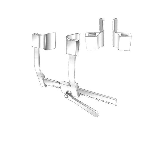 DEBAKEYR IB RETRACTORS Set of one retractor & three blades