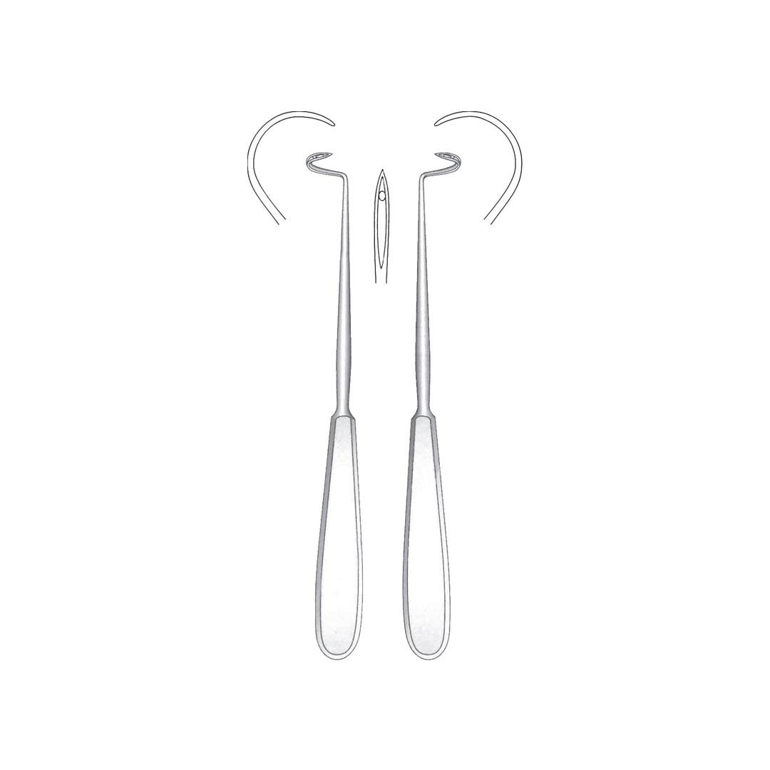 DESCHAMPS LIGATURE NEEDLES Curved sharp