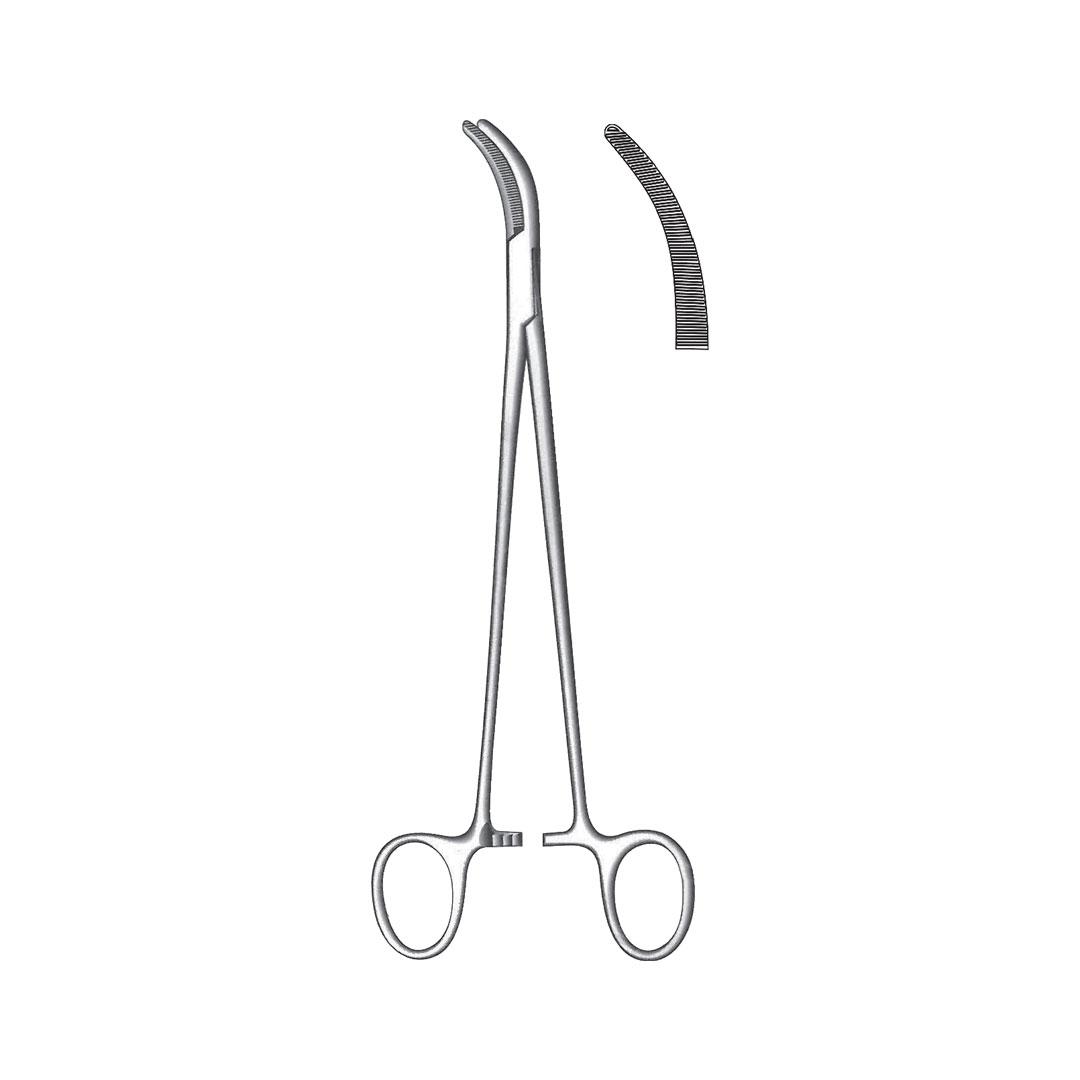 DESJARDINS GALL DUCT PERITONEAL CLAMP FORCEPS CURVED