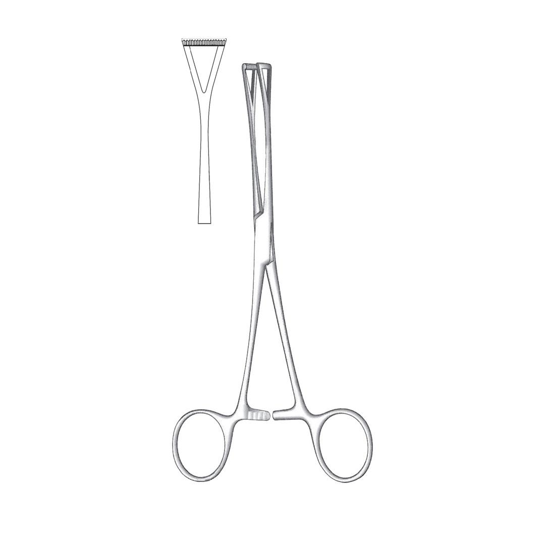 DUVAL TISSUE AND ORGAN HOLDING FORCEPS 13 mm jaws