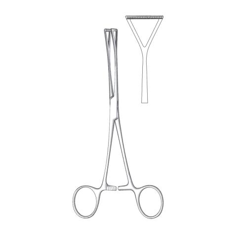 DUVAL TISSUE AND ORGAN HOLDING FORCEPS 25 mm jaws