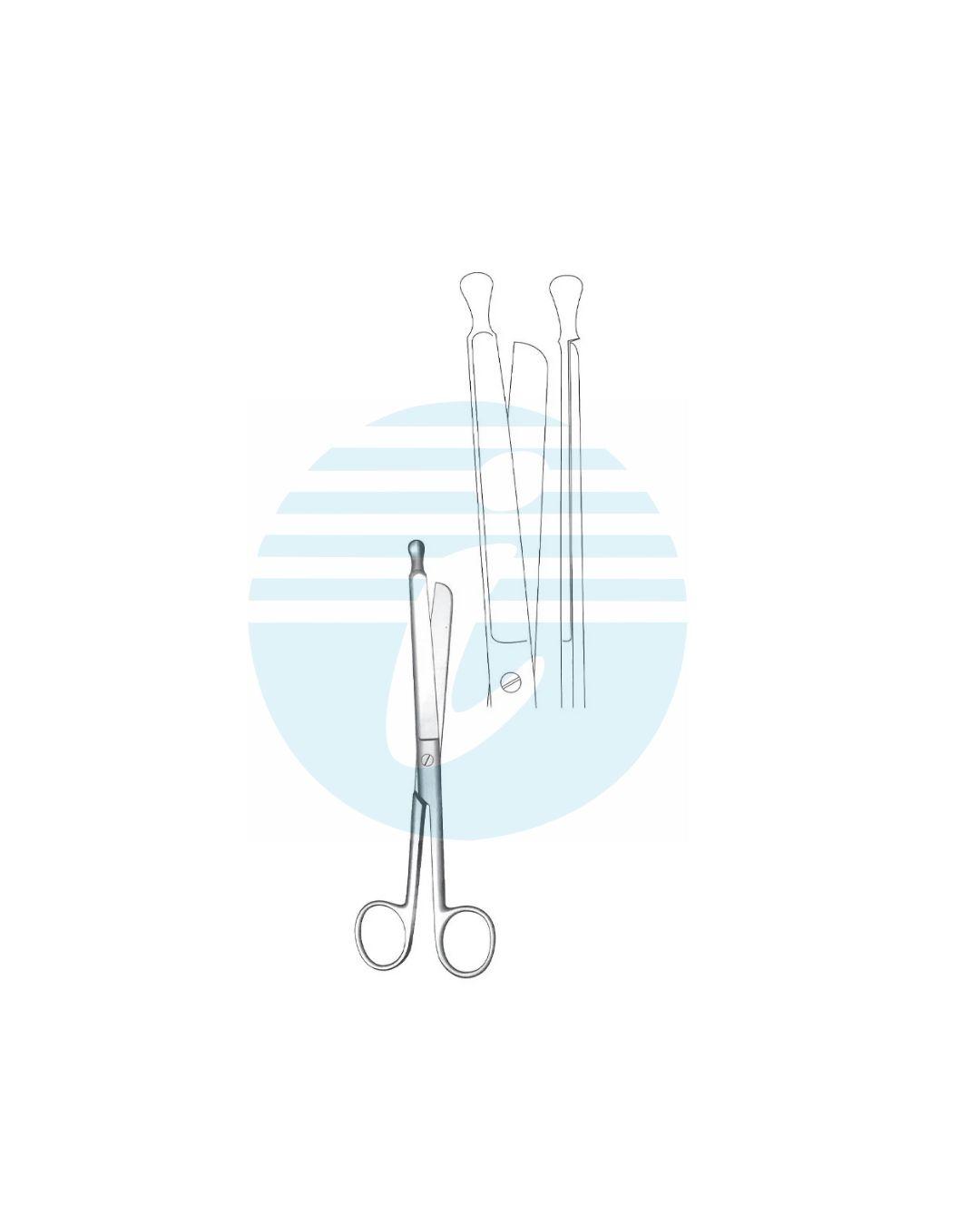 Enterotomy, postmortem and nail splitting scissors