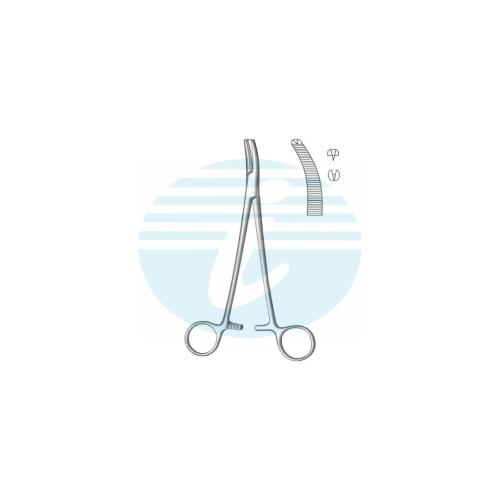  FAURE HYSTERECTOMY & VAGINAL CLAMPS FORCEPS 1:2 Teeth CURVED