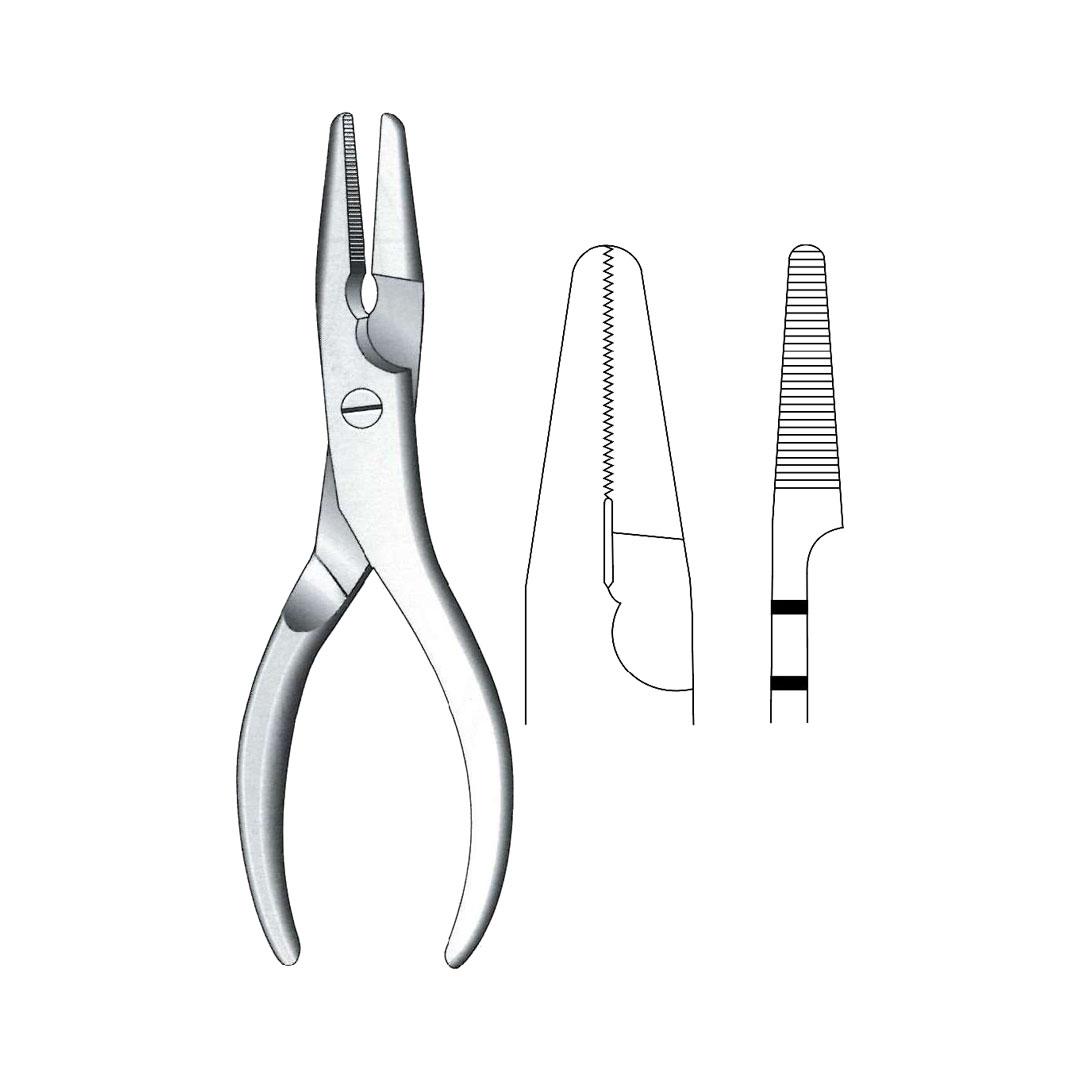 FLAT NOSE & WIRE CUTTING & TWISTING PLIERS 3 mm tip Flat nose plier