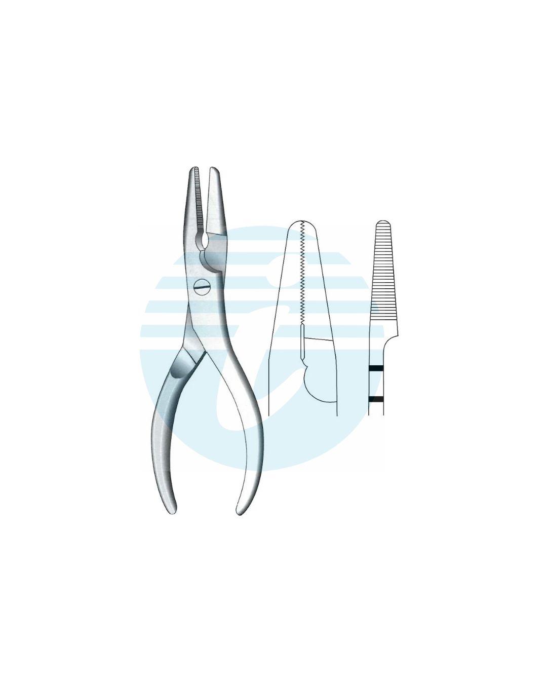 FLAT NOSE & WIRE CUTTING & TWISTING PLIERS 3 mm tip Flat nose plier
