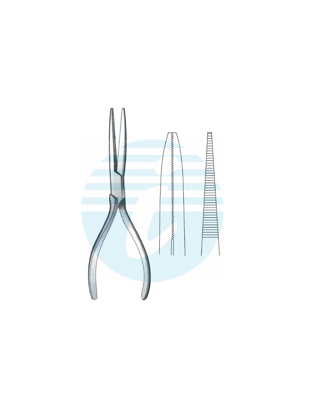 FLAT NOSE & WIRE CUTTING & TWISTING PLIERS tip Parallel grooved jaws 