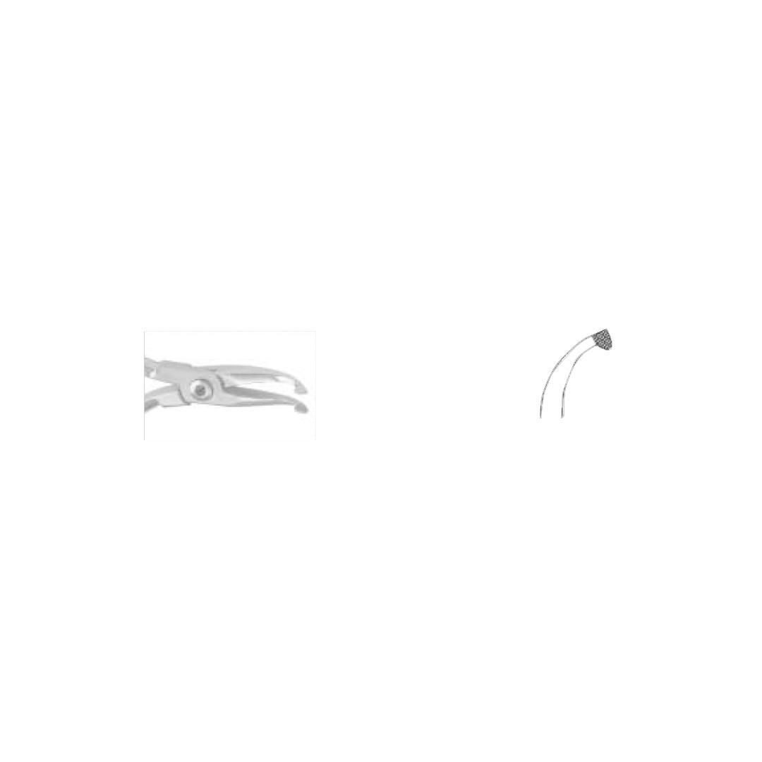 For placement and removal of arch wires, pins and other auxiliaries in angle design