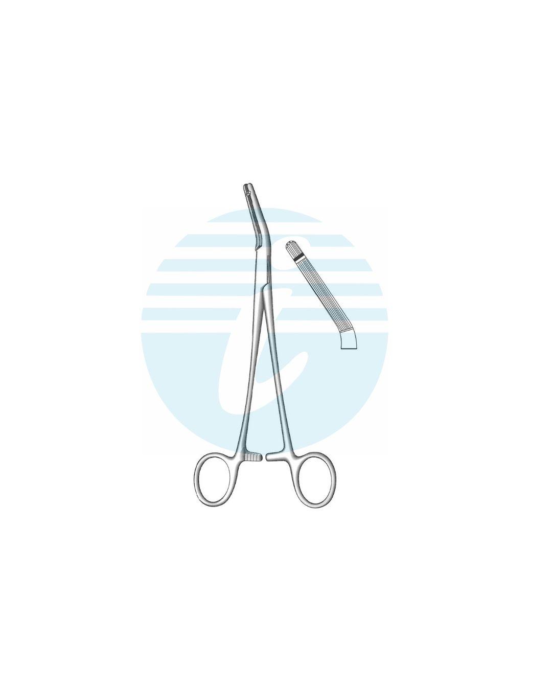 GARLAND HYSTERECTOMY & VAGINAL CLAMPS FORCEPS Longitudinal serrations